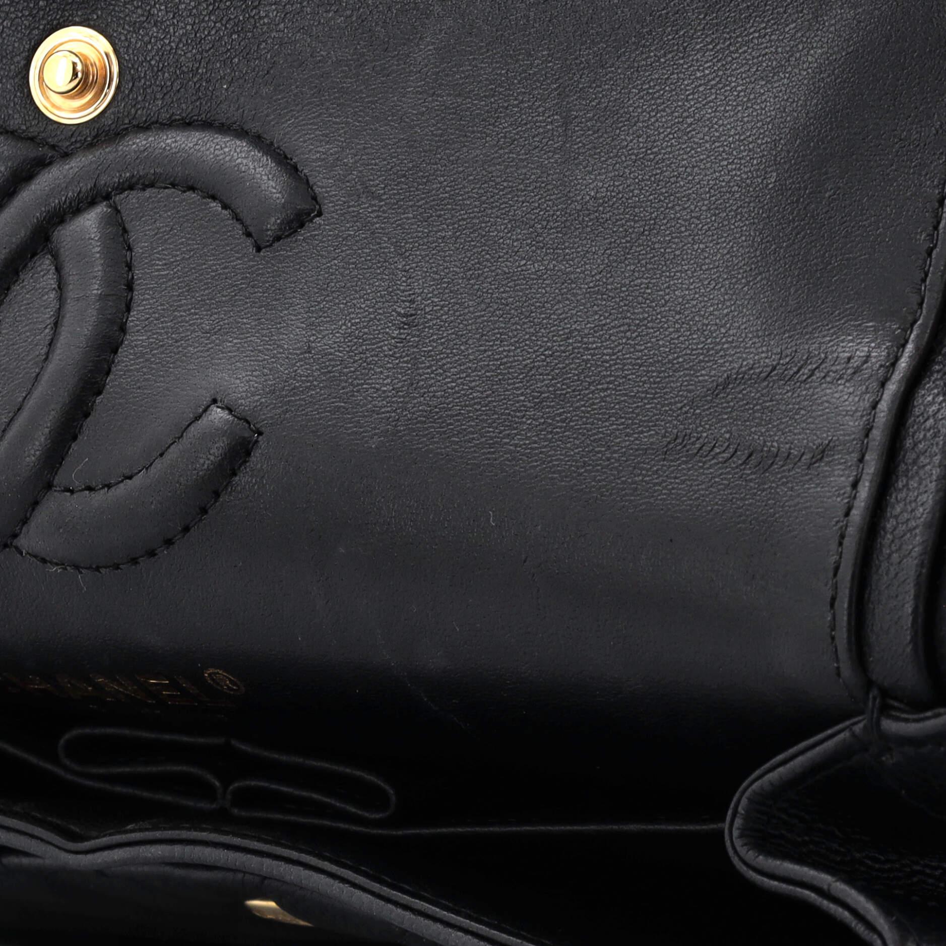 Chanel Classic Double Flap Bag Chevron Caviar Small For Sale 4