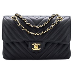 Chanel Small Statement Chevron Flap Bag Black Gold Hardware – Coco Approved  Studio