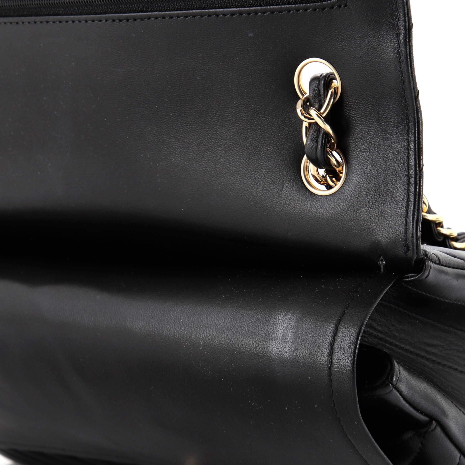 Chanel Classic Double Flap Bag Chevron Lambskin Jumbo 4