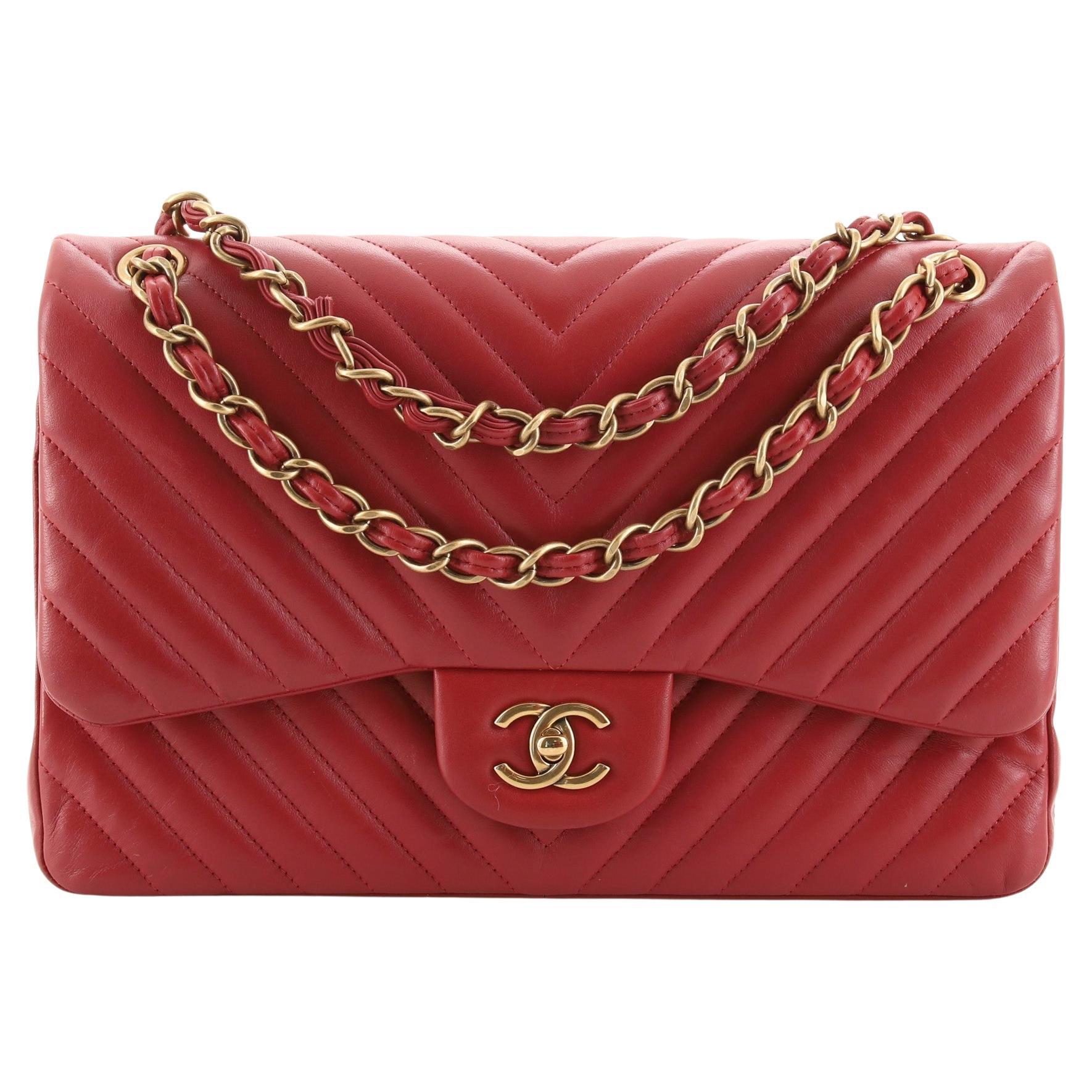 red chanel bolsa vintage