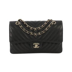 Chanel Classic Double Flap Bag Chevron Lambskin Medium