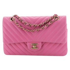Chanel Classic Double Flap Bag Chevron Lambskin Medium
