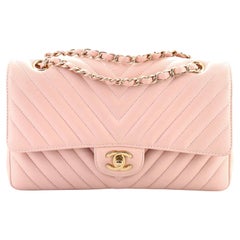 Chanel Classic Double Flap Bag Chevron Lambskin Medium
