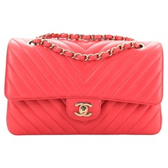 Chanel Classic Double Flap Bag Chevron Lambskin Medium