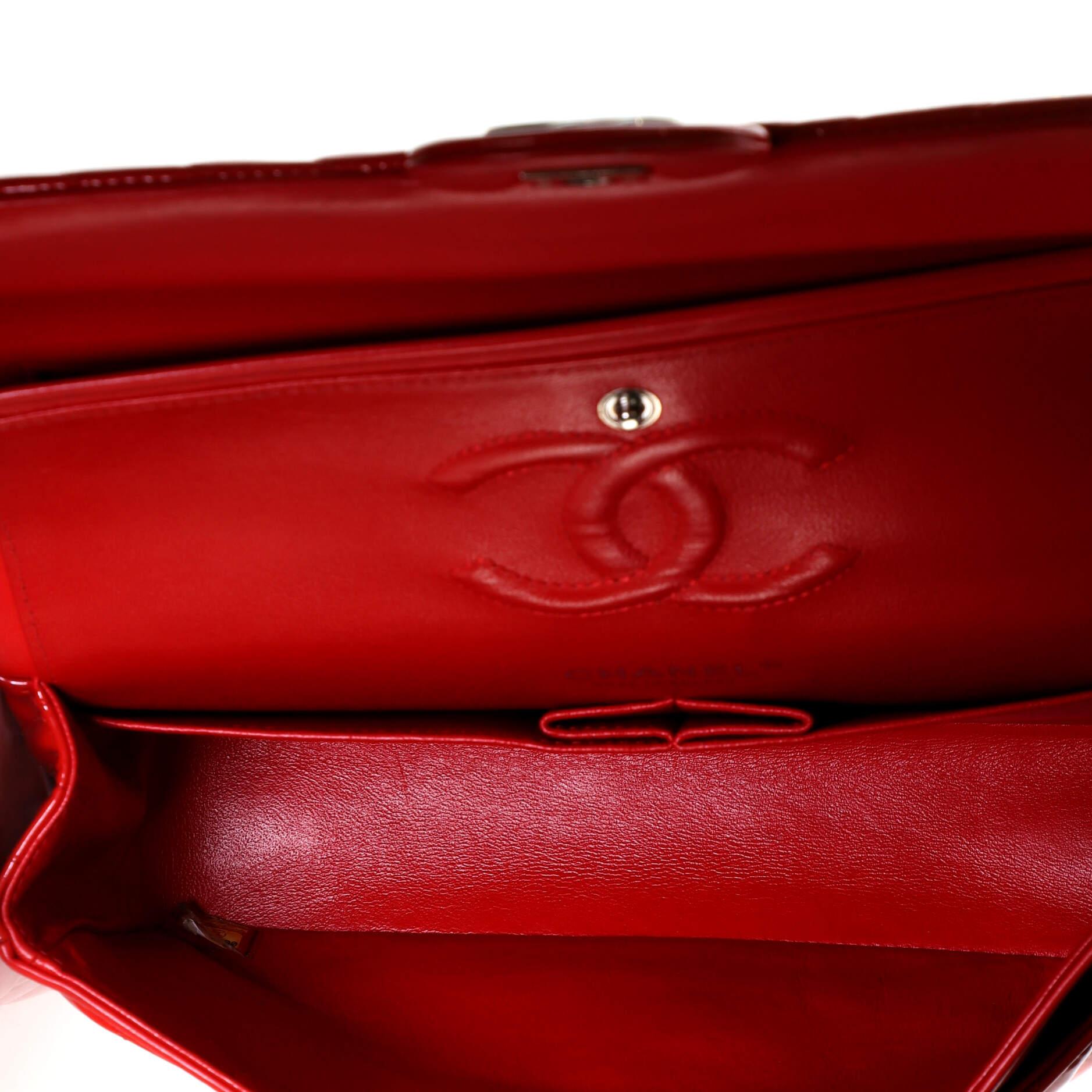 Chanel Classic Double Flap Bag Chevron Patent Medium 1