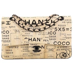 Chanel Classic Double Flap Bag Limited Edition Hand Painted Lambskin Medium
