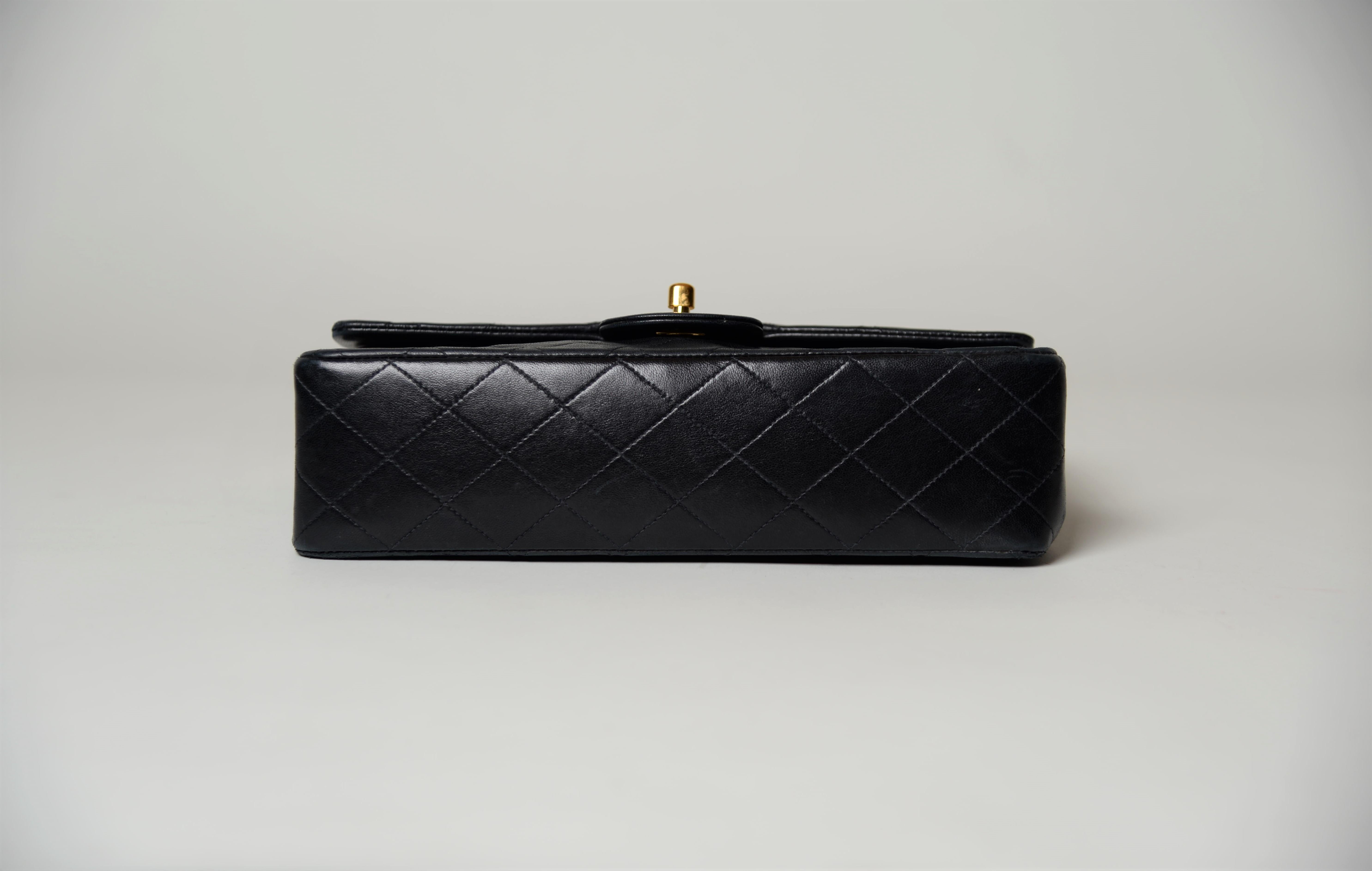 Chanel Classic Double Flap Bag Medium Black Lambskin Full-Set 2