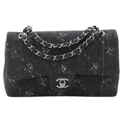 Chanel Classic Double Flap Bag Printed Denim Medium