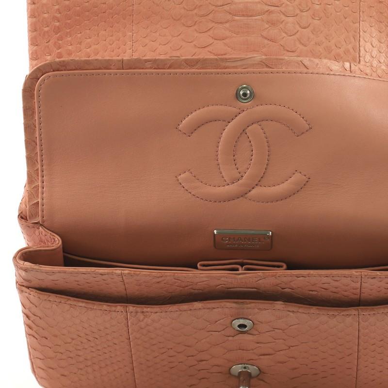 Chanel Classic Double Flap Bag Python Medium  5
