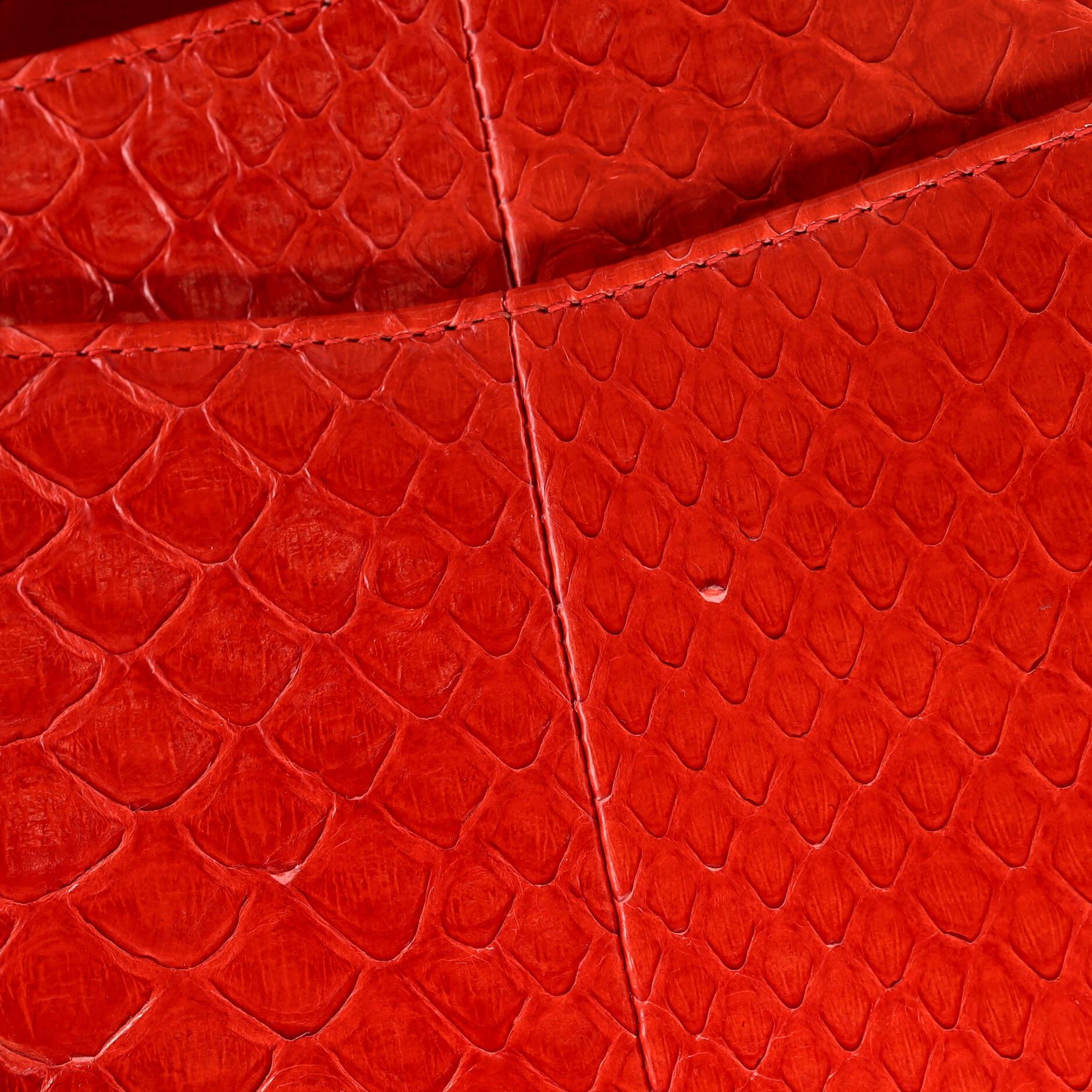 Chanel Classic Double Flap Bag Python Medium 6