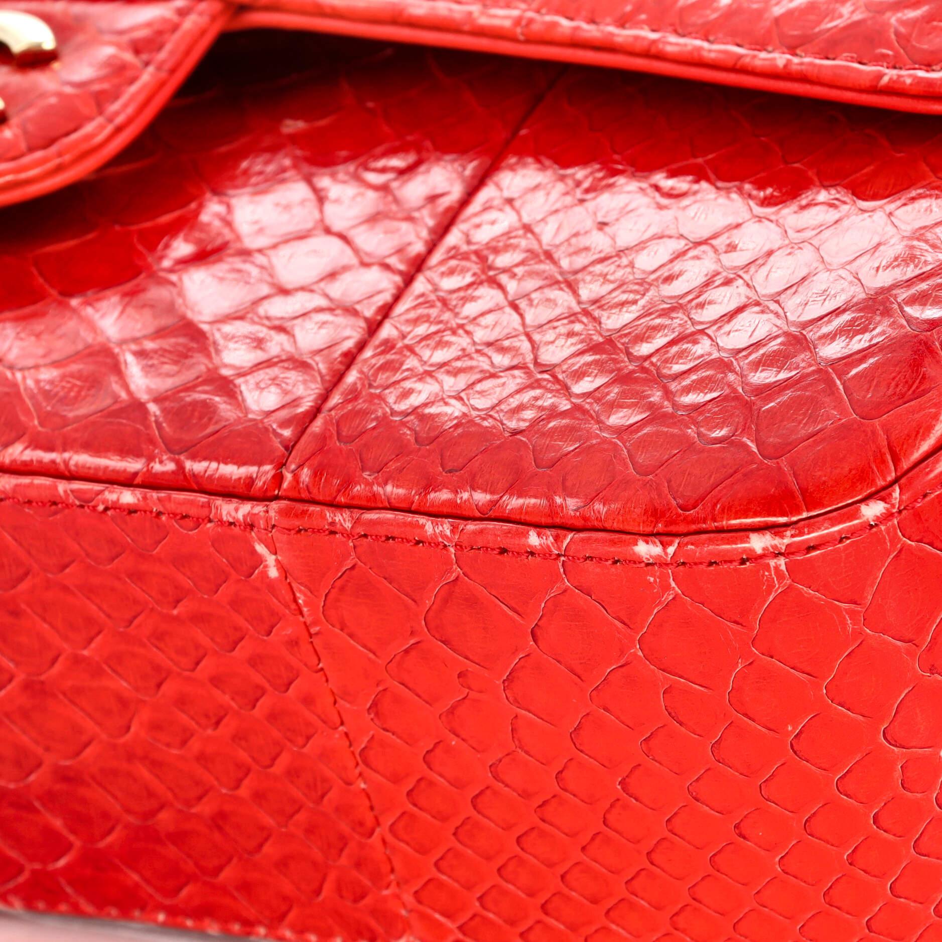 Chanel Classic Double Flap Bag Python Medium 3