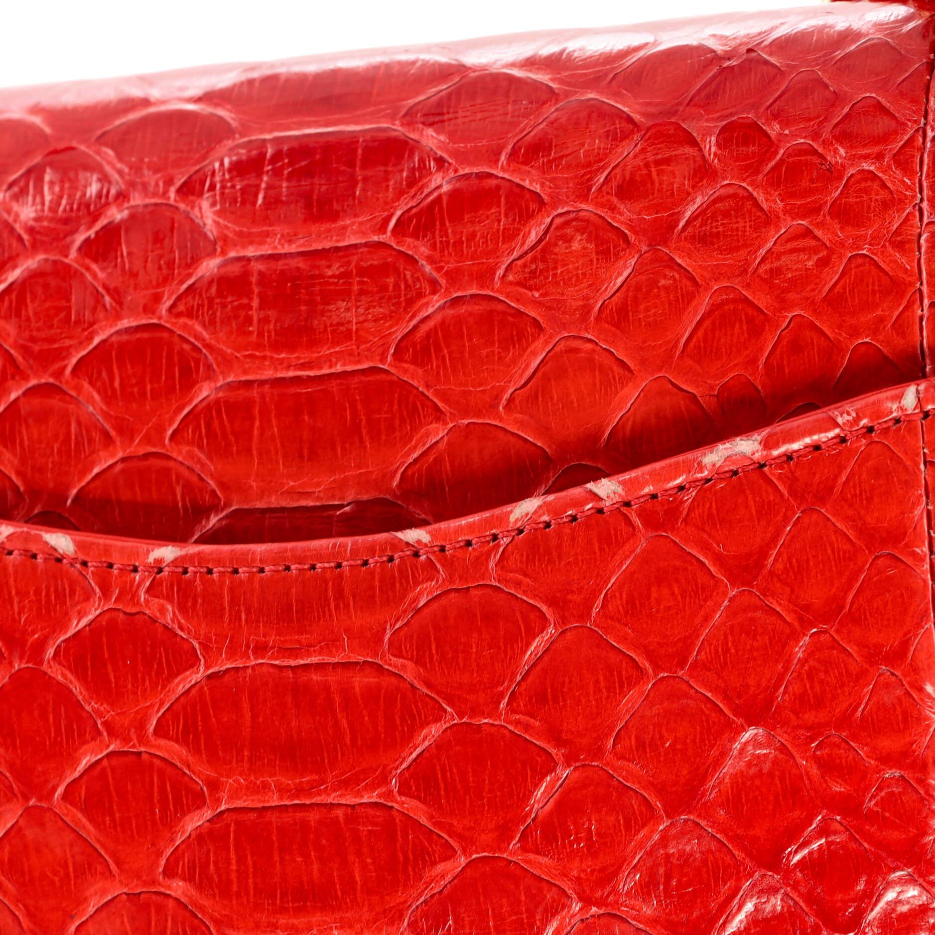 Chanel Classic Double Flap Bag Python Medium 4