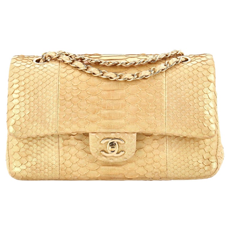 Chanel - Classic Flap Bag - Medium - Yellow Tweed - CGHW - Pre