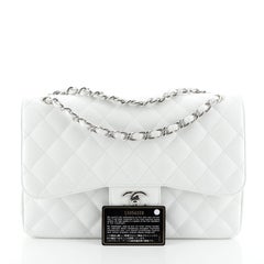 Chanel Classic Double Flap Bag Quilted Caviar Jumbo