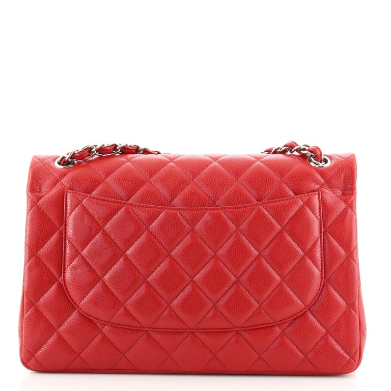 Chanel Classic Double Flap Bag Quilted Caviar Jumbo For Sale at 1stDibs