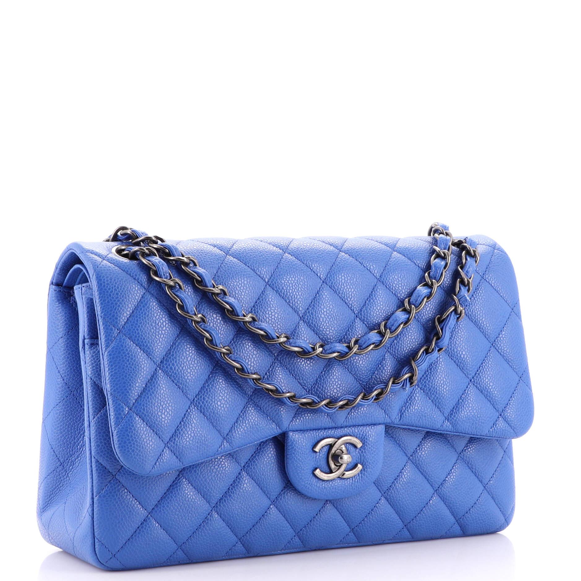 Chanel Classic Double Flap Bag Quilted Caviar Jumbo at 1stDibs