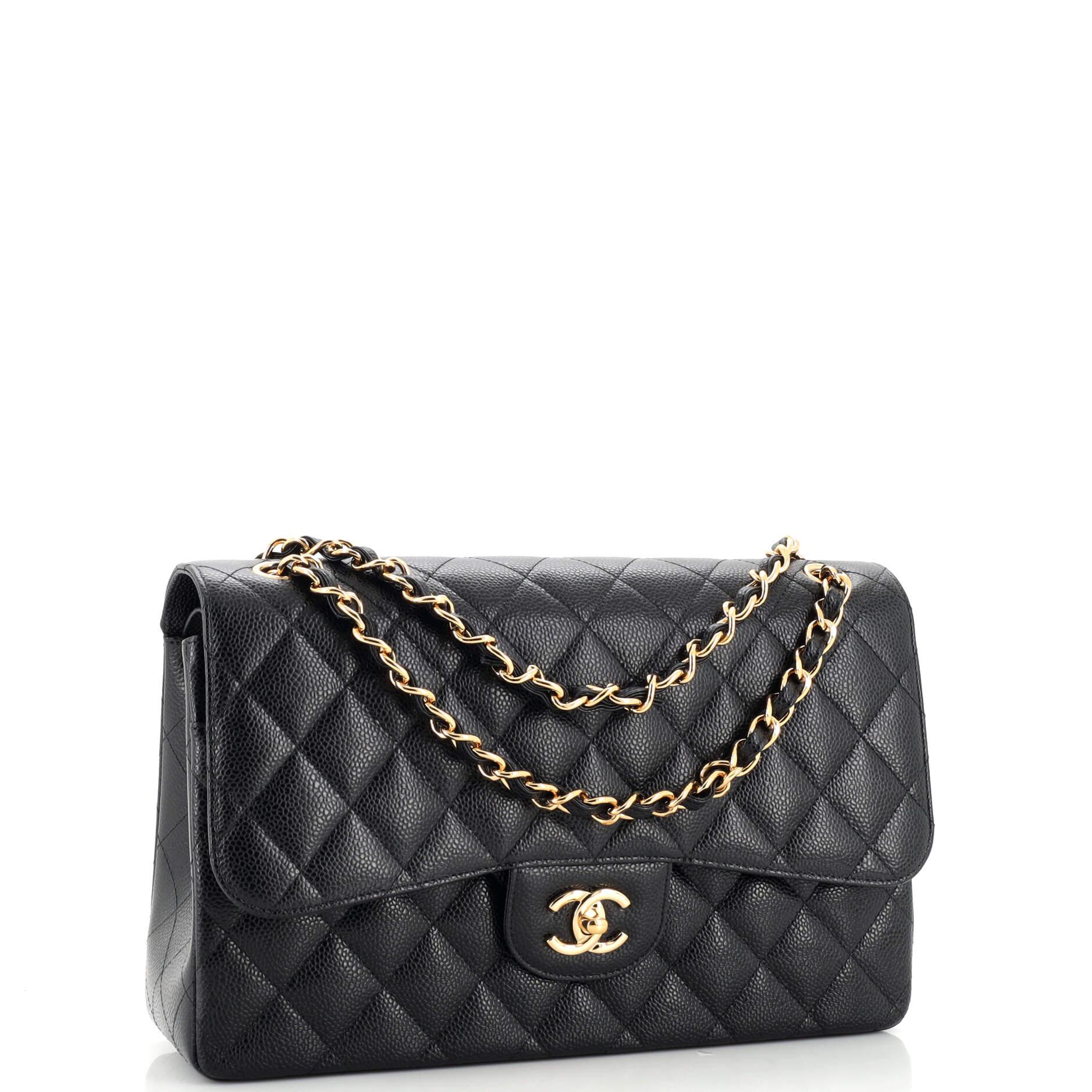 Chanel Classic Double Flap Bag Quilted Caviar Jumbo For Sale at 1stDibs