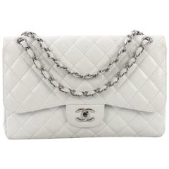 Chanel Classic Double Flap Bag Quilted Caviar Jumbo