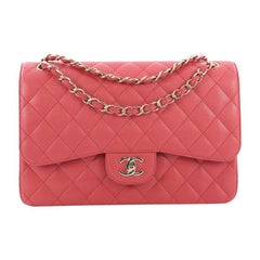 Chanel Classic Double Flap Bag Quilted Caviar Jumbo