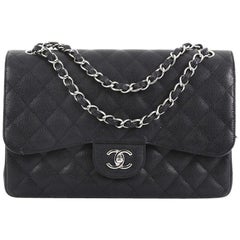 Chanel Classic Double Flap Bag Quilted Caviar Jumbo Chanel Classic Double Flap Bag Quilted Caviar Jumbo