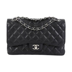 Chanel Classic Double Flap Bag Quilted Caviar Jumbo 