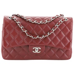 Chanel Classic Double Flap Bag Quilted Caviar Jumbo