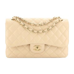 Chanel Classic Double Flap Bag Quilted Caviar Jumbo