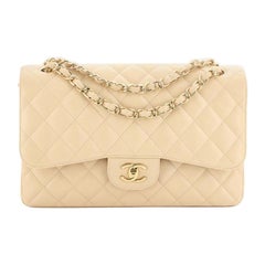 Chanel  Classic Double Flap Bag Quilted Caviar Jumbo