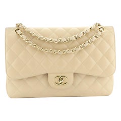 Chanel Classic Double Flap Bag Quilted Caviar Jumbo