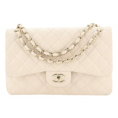 Chanel Classic Double Flap Bag Quilted Caviar Jumbo