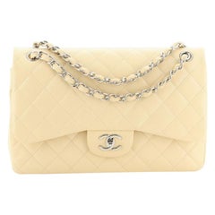 Chanel Classic Double Flap Bag Quilted Caviar Jumbo