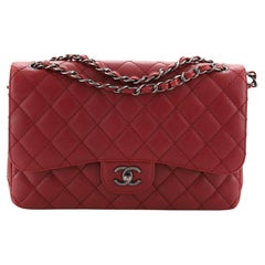 Chanel Classic Double Flap Bag Quilted Caviar Jumbo