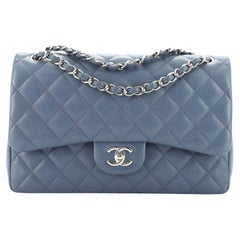 Chanel Classic Double Flap Bag Quilted Caviar Jumbo