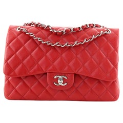 Chanel Classic Double Flap Bag Quilted Caviar Jumbo