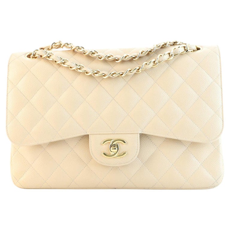 Chanel Classic Double Flap Bag Quilted Caviar Jumbo at 1stDibs