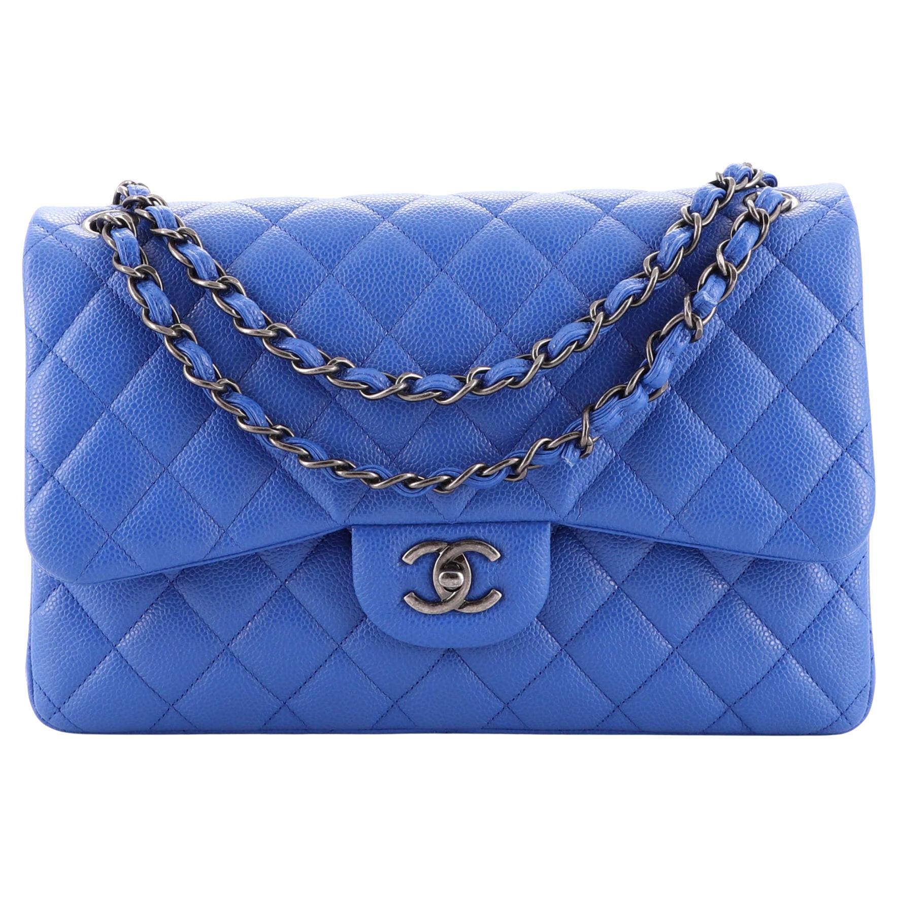 Chanel Classic Double Flap Bag Quilted Caviar Jumbo at 1stDibs