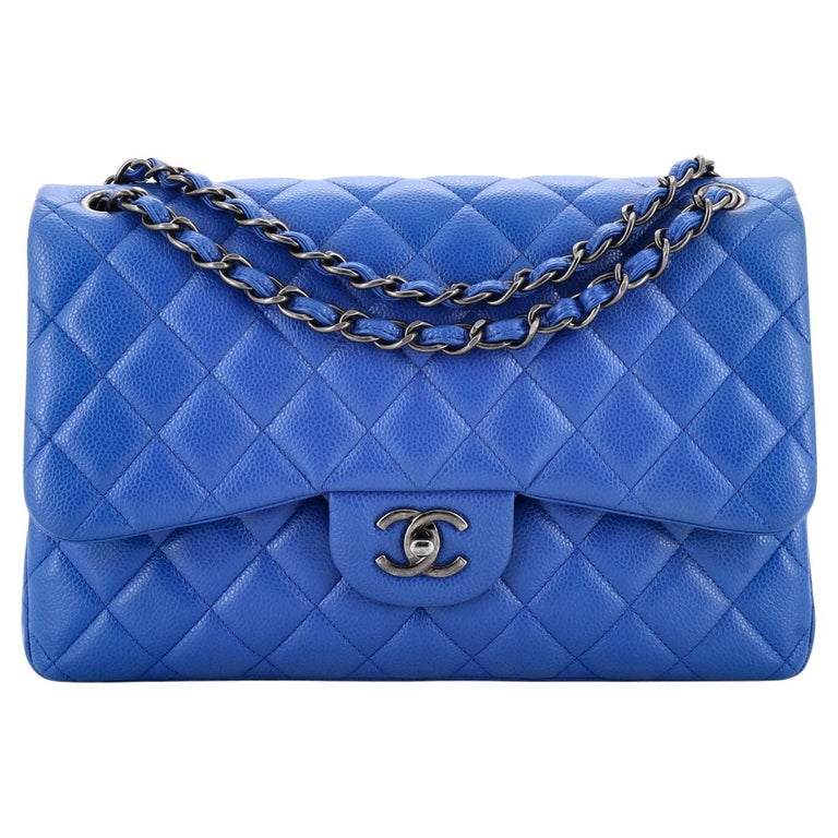 Chanel Classic Double Flap Bag Quilted Caviar Jumbo For Sale at 1stDibs