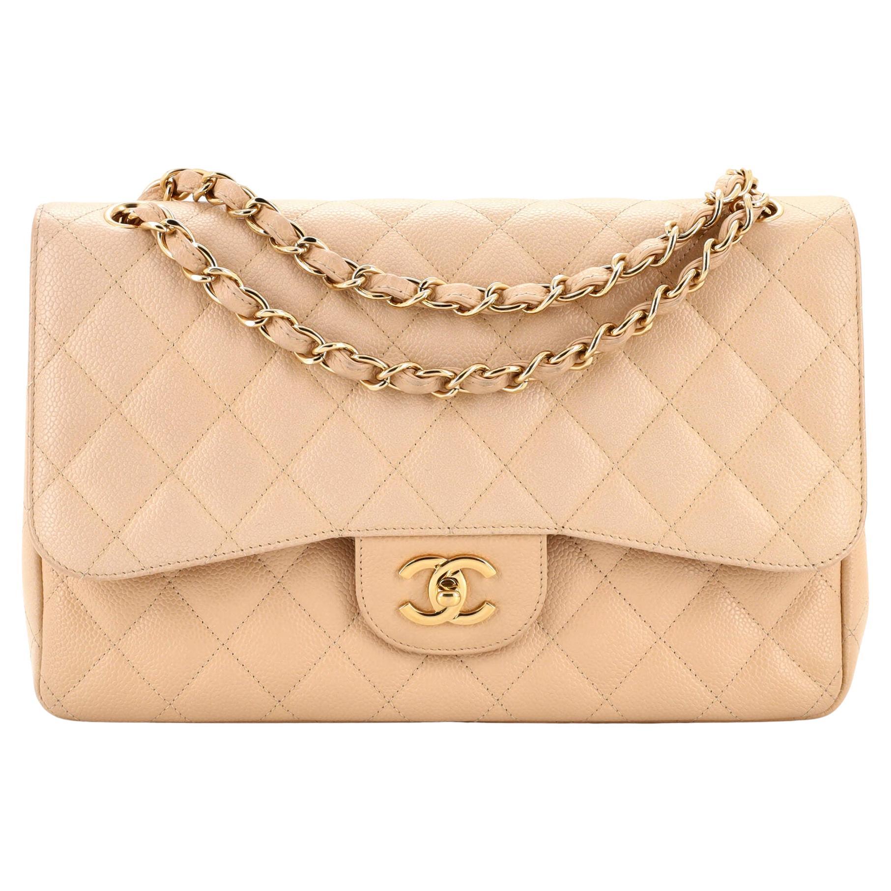 Chanel Classic Double Flap Bag Quilted Caviar Jumbo For Sale at 1stDibs