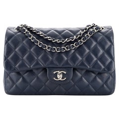 Chanel Classic Double Flap Bag Quilted Caviar Jumbo
