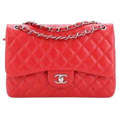 Chanel Classic Double Flap Bag Quilted Caviar Jumbo