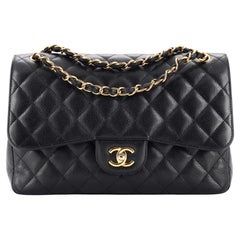 Chanel Classic Double Flap Bag Quilted Caviar Jumbo