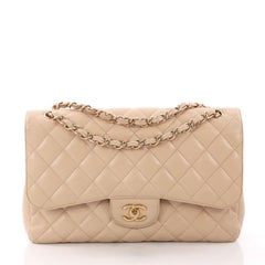Chanel Classic Double Flap Bag Quilted Caviar Jumbo
