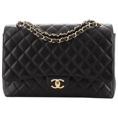 Chanel Classic Double Flap Bag Quilted Caviar Maxi Chanel Classic Double Flap Bag Quilted Caviar Maxi