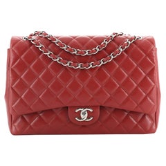 Chanel Classic Double Flap Bag Quilted Caviar Maxi