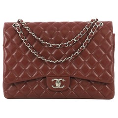 Chanel Classic Double Flap Bag Quilted Caviar Maxi