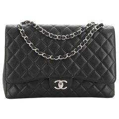 Chanel Classic Double Flap Bag Quilted Caviar Maxi Chanel Classic Double Flap Bag Quilted Caviar Maxi