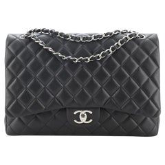 Chanel Classic Double Flap Bag Quilted Caviar Maxi