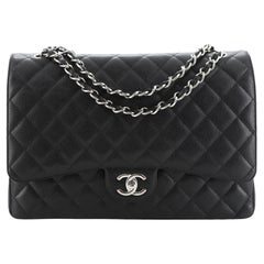 Chanel Classic Double Flap Bag Quilted Caviar Maxi Chanel Classic Double Flap Bag Quilted Caviar Maxi