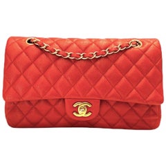 Chanel Classic Double Flap Bag Quilted Caviar Medium, 2004  