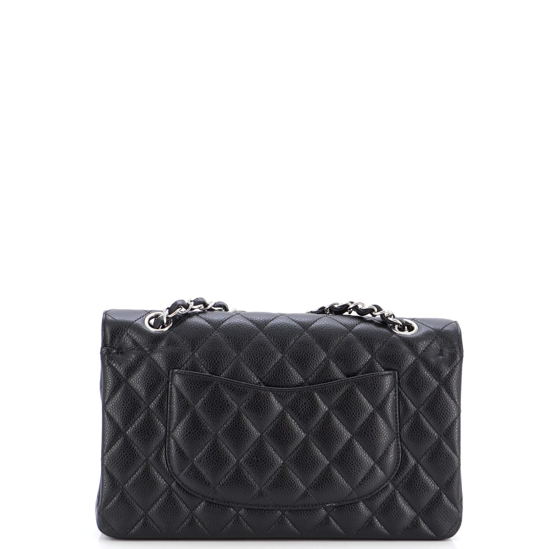 Women's Chanel Classic Double Flap Bag Quilted Caviar Medium